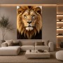 Majestätischer Löwe – Wandbild & Gallery Leinwand