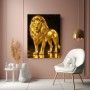 Goldener Löwe – Luxus Wandbild als Gallery Leinwand