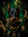Luxus Dobermann Wandbild als Gallery Leinwand