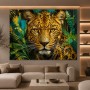 Leopard im Dschungel – Leinwandbild & Acrylbild in Goldgrün
