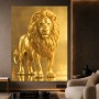 Goldener Löwe – Luxus Wandbild als Gallery Leinwand
