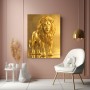 Goldener Löwe – Luxus Wandbild als Gallery Leinwand
