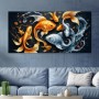 Tanz der Goldfische im Wasserwirbel – Wandbild & Poster