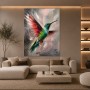 Schillernder Kolibri – Modernes Wandbild als Leinwandbild