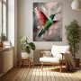Schillernder Kolibri – Modernes Wandbild als Leinwandbild