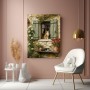 Mediterranes Fenster mit Katzen – Wandbild auf Gallery Leinwand