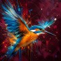Farbenprächtiger Eisvogel – Leinwandbild & Acrylglasbild in expressiver Dynamik