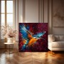 Farbenprächtiger Eisvogel – Leinwandbild & Acrylglasbild in expressiver Dynamik