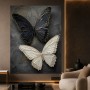 Kontrastreiche Schmetterlinge als Wandbild und Poster in Schwarz und Creme