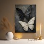 Kontrastreiche Schmetterlinge als Wandbild und Poster in Schwarz und Creme