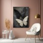 Kontrastreiche Schmetterlinge als Wandbild und Poster in Schwarz und Creme