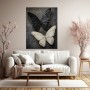 Kontrastreiche Schmetterlinge als Wandbild und Poster in Schwarz und Creme