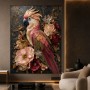 Exotischer Kakadu in Blütenpracht – Luxus Wandbild als Acrylbild