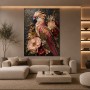 Exotischer Kakadu in Blütenpracht – Luxus Wandbild als Acrylbild