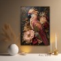 Exotischer Kakadu in Blütenpracht – Luxus Wandbild als Acrylbild