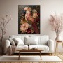 Exotischer Kakadu in Blütenpracht – Luxus Wandbild als Acrylbild