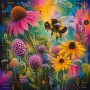 Blühende Bestäuber-Oase als Wandbild und Poster