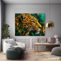 Majestätischer Leopard – Modernes Wandbild als Gallery Leinwand