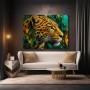 Majestätischer Leopard – Modernes Wandbild als Gallery Leinwand