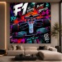 F1 Racing Wandbild als Poster im Neon-Graffiti-Stil