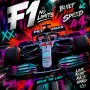 F1 Racing Wandbild als Poster im Neon-Graffiti-Stil