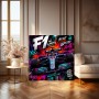 F1 Racing Wandbild als Poster im Neon-Graffiti-Stil