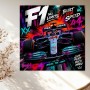F1 Racing Wandbild als Poster im Neon-Graffiti-Stil