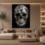 Chromatischer Totenkopf als Acrylglasbild und Modernes Wandbild