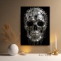 Chromatischer Totenkopf als Acrylglasbild und Modernes Wandbild