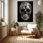 Chromatischer Totenkopf als Acrylglasbild und Modernes Wandbild