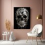 Chromatischer Totenkopf als Acrylglasbild und Modernes Wandbild