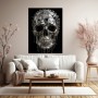 Chromatischer Totenkopf als Acrylglasbild und Modernes Wandbild