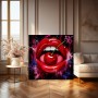 Cherry Kiss Pop Art – Wandbild als Gallery Leinwand