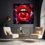 Cherry Kiss Pop Art – Wandbild als Gallery Leinwand