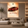 Lamborghini Huracán STO Wandbild Poster in Rot-Gold