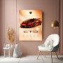 Lamborghini Huracán STO Wandbild Poster in Rot-Gold