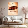 Lamborghini Huracán STO Wandbild Poster in Rot-Gold