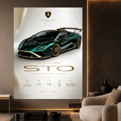 Lamborghini Huracán STO – Modernes Wandbild als Poster
