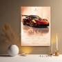 Porsche 911 GT3 RS Wandbild – Motorsport Poster in Kupferrot