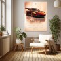 Porsche 911 GT3 RS Wandbild – Motorsport Poster in Kupferrot