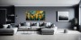 Goldene Champagnergläser – Luxus Wandbild als Gallery Leinwand