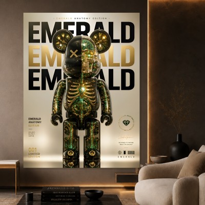 Emerald Anatomy Collector – Modernes Wandbild als Gallery Leinwand