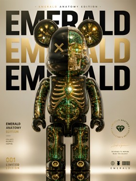 Emerald Anatomy Collector – Modernes Wandbild als Gallery Leinwand
