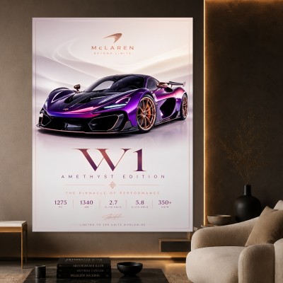 W1 Amethyst Supercar – Modernes Wandbild als Poster