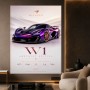 W1 Amethyst Supercar – Modernes Wandbild als Poster