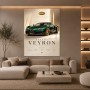 Bugatti Veyron Luxus Wandbild & Fine Art Print in Smaragdgrün