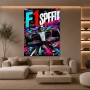 F1 Speed No Limits – Modernes Wandbild & Poster im Neon-Racing-Style