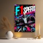 F1 Speed No Limits – Modernes Wandbild & Poster im Neon-Racing-Style