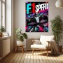 F1 Speed No Limits – Modernes Wandbild & Poster im Neon-Racing-Style