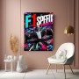 F1 Speed No Limits – Modernes Wandbild & Poster im Neon-Racing-Style